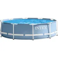 Intex Round Above Ground Prisma Frame Range Pool Gris 305 x 76 cm