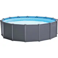 Intex Graphite Ø Round Pool Panel Above Ground 478x124 Cm Gris 16805 Liters