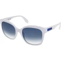 Adidas Originals Or0012 Woman Sunglasses Blanc,Bleu Degraded Blue/CAT1 Femme