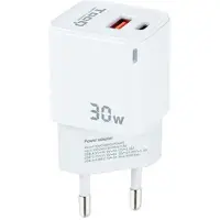 TooQ Chargeur mural TQWC-GANQCPD30WT/ 1xUSB Type-C/ 1xUSB/ 30W