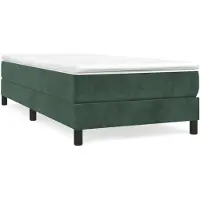 vidaXL Lit boxspring avec matelas vert foncé 80x200 cm velours