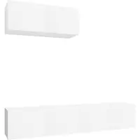 vidaXL Ensemble de 3 meubles TV blanc en bois composite