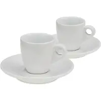 kela Tasse à espresso avec soucoupe set de 4 pièces MATTIA blanc KL-12748