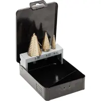 Bahco Acier Jeu de forets étagés à grande vitesse 3 unités Golden Golden One Size