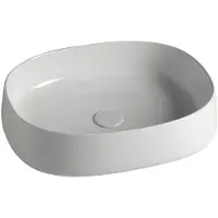 Hak Sapho Jumper - Lavabo 500x400 mm, sans trou pour mitigeur, sans trop-plein, blanc WH071