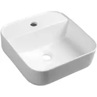 Sapho Lavabos - Lavabo Molvena 395x395 mm, sans trop-plein, blanc AR453
