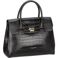 Lancaster Sacs à main 'Exotic Croco' noir