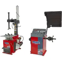 Weber Machine à démonter les pneus professionnelle avec bras de support et jeu d'équilibreurs de pneus