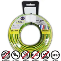 EDM Flexible Cable Roll 4 Mm 20 M Argenté