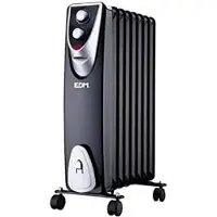 EDM Radiator ''black Edition'' Sans Huile 8 éléments 500/1.000/1.500w