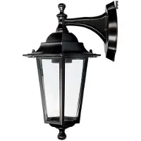 EDM Applique Murale Zurich Noire Design élégant, Résistance Ip44, Aluminium Et Verre -