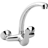 EDM Robinet évier Monocommande Design Moderne, Bec Haut Orientable, Installation Encastrable -
