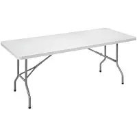 EDM Table Pliante 180cm Compacte & Robuste -
