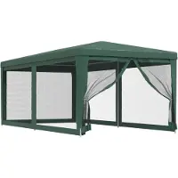 vidaXL Tente de réception avec 6 parois latérales en maille vert 3x6 m HDPE