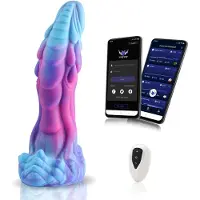 Wildolo Fantasy Dildo Vibrateur avec application et télécommande 21 cm Nessie