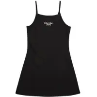 Calvin Klein Jeans Robe enfant STACK LOGO PUNTO STRAP filles - Noir - 14 ans