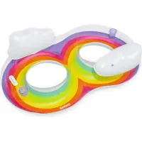 Bestway Inflatable Double Float With Backrest 186x116 Cm Clair