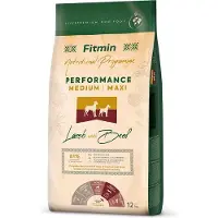 Fitmin Dog Nutritional Programme Medium Maxi Performance Lamb&amp;Beef 12 kg pour les chiens adultes de moyenne et grande race ayant un niveau d'activité très élevé