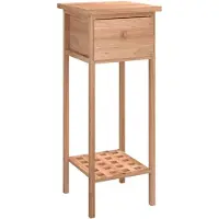 vidaXL Table d'appoint avec tiroir 25x25x60 cm Bois massif de noyer