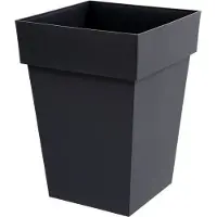 Eda Pot de Fleurs Gris Toscane - Polypropylène Gris Foncé (39 x 39 x 53 cm)