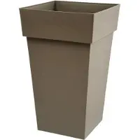 Eda Pot de Fleurs Carré EDA Taupe Toscan (39 x 39 x 65 cm)