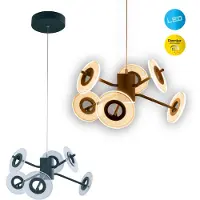 Näve LED Suspension DISCUS Ø57cm 48W blanc chaud noir dimmable 6137722