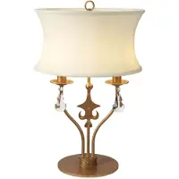 Elstead Lighting Windsor lampe de table E14 double or patine crème, Made in UK (E14)