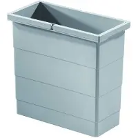 Hailo Seau intérieur 1075989 gris clair 14 litres 320 x 156 x 350 mm 2 anses