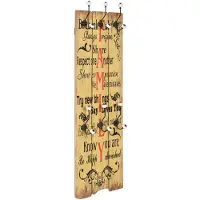 vidaXL Porte-manteau mural avec 6 crochets 120 x 40 cm FAMILY
