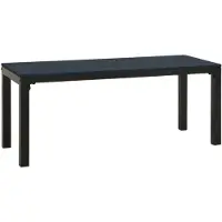 vidaXL Banc de jardin 110 cm acier et WPC noir