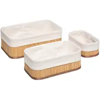 5 Five Set de paniers x3 bambou naturel