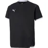 Puma T-Shirt fonctionnel 'TeamLiga' noir / blanc