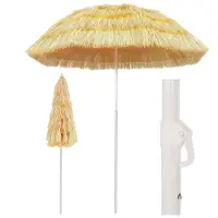 vidaXL Parasol de plage nature 180 cm style hawaïen