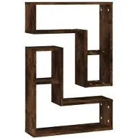 vidaXL Étagères murales 2 pcs Chêne fumé 50x15x50 cm Bois d'ingénierie