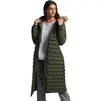 Superdry Super Long Line Fuji Jacket Vert 8 Femme
