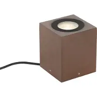 QAZQA Projecteur de jardin industriel brun rouille carré IP65 - Lennard