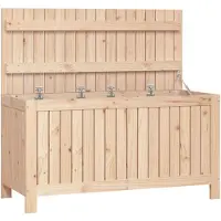 vidaXL Coffre de jardin 115x49x60 cm pin massif