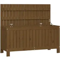vidaXL Coffre de jardin brun miel 108x42,5x54 cm Pin massif