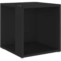 vidaXL Table d'appoint noire 33x33x34,5 cm Bois composite