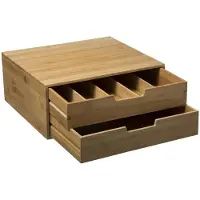 5 Five Bamboo Capsule Organizer Marron