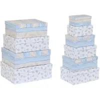 Sublime Market Connect Jeu de boîtes d'organisation empilables Pour enfants Carton coloré (43,5 x 33,5 x 15,5 cm)