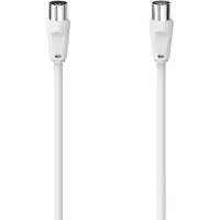 Hama - 00305043 - Classic Line Antennen-Kabel, Koax-Stecker - Koax-Kupplung, 3 m, 75 dB, Weiß ()