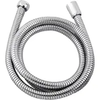 EDM Tuyau Douche Inox 1.75m Chrome Durabilité Acier Inoxydable, Longueur Optimale -