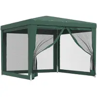 vidaXL Tente de réception avec 4 parois latérales en maille vert 3x3 m HDPE