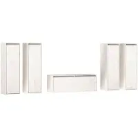 vidaXL Tablette TV 5 pièces "Esch" en pin massif blanc. Dimensions (L/H/P) 30x100x30 cm