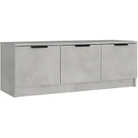 vidaXL Armoire TV gris béton 102x35x36,5 cm Bois composite