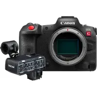 Canon EOS R5 C + Adaptateur de microphone XLR Tascam CA-XLR2d-C pour