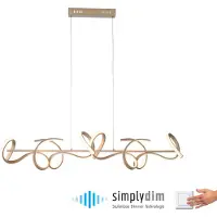 Leuchtendirekt Suspension LED Curls 99cm, Couleur:Laiton mat