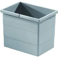 Hailo Bac intérieur 1102459 gris clair 15 L 320 x 226 x 255 mm 2 poignées
