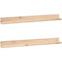 vidaXL Étagères murales 2 pcs 110x11x9 cm Bois de pin massif